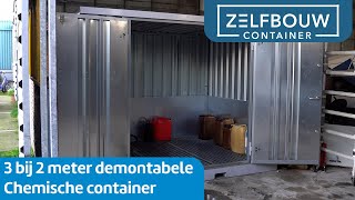 3 bij 2 meter demontabele Chemische container [upl. by Irahk758]