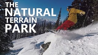 The Natural Terrain Park  Snowboard Jumps Spins amp Crashes [upl. by Worthy]