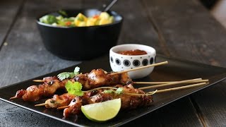 Kylling satay med mangosalat  Trines Mat [upl. by Viddah]