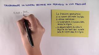 Trasformare un numero decimale non periodico in una frazione [upl. by Nightingale]