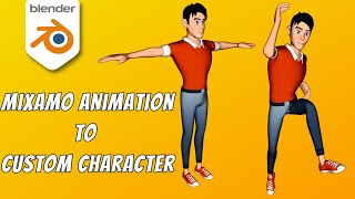 Mixamo Animation to Custom Character in Blender [upl. by Amairam]