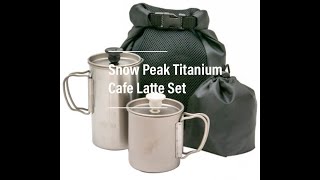 Snow Peak Titanium Cafe Latte Set unboxing [upl. by Zorina]