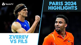 Intense Alexander Zverev vs Arthur Fils Match  Paris 2024 Highlights [upl. by Neret292]