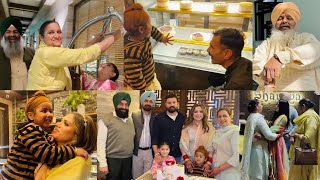 NUH RANI DI PEKE FAMILY NAL FIRST DINNER AND CAKE CUTTING CEREMONY  FAMILY VLOGS  INDER amp KIRAT [upl. by Jueta]