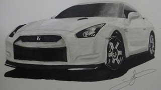 DRAW NISSAN GTR [upl. by Mussman]