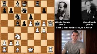 Wilhelm Steinitz vs Celso Golmayo Zupide  Havana 1888 [upl. by Farkas967]