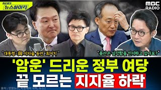 尹 대통령국민의힘 지지율 동반 최저치리얼미터수렁에 빠진 정부 여당  헬마우스 권순표의 뉴스하이킥 MBC 241104 방송 [upl. by Elisha784]