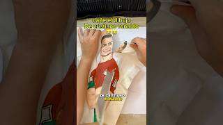 Dañe el dibujo de cristiano Ronaldo para hacerlo mejor 😳😭😭 cristianoronaldo arte dibujo [upl. by Haldes646]