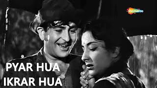 Pyar Hua Ikraar Hua  Raj Kapoor  Nargis  Shree 420  HD Lyrical [upl. by Marva285]