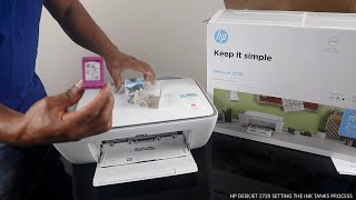 HP DESKJET 2720 SETTING THE INK TANKS PROCESS [upl. by Ldnek]