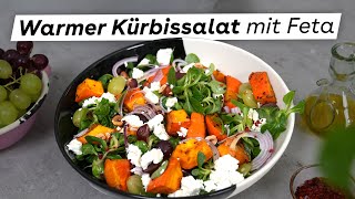 Kürbissalat mit Feta Einfaches und schnelles Rezept für den Herbst [upl. by Sirromal]