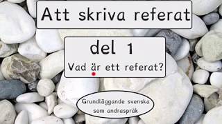 Att skriva referat del 1Sva [upl. by Naux642]