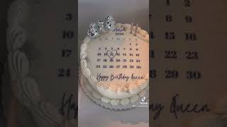 1798 viral Walmart calendar cake I love it birthday walmartcake calendar pisces [upl. by Aizek]