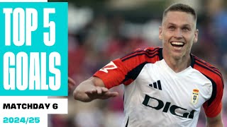 TOP GOLES Jornada 6 LALIGA Hypermotion 20242025 [upl. by Akihc]