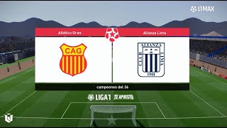 Atletico Grau vs Alianza Lima ● Clausura Liga 1 2024  Pes 2021 [upl. by Ttiwed]