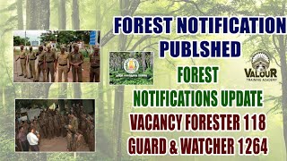 🔥Forest Notification PublishedForest Guard amp watcher Vacancy 1264Forester 118🔥 Science Eligible [upl. by Lazos]