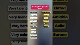 Instead of Saying quotveryquot  part 4 english vocabulary shorts funny learnenglish spokenenglish [upl. by Ianaj]