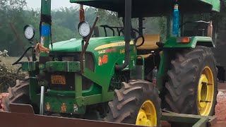 John Deere tractor 5405 4x4 2 blade work [upl. by Gollin312]