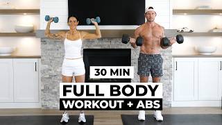 30 Min FULL BODY Workout at Home with Dumbbells  Abs [upl. by Jung350]