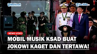 Jokowi Kaget Lihat Mobil Musik Militer AD di Tengah Parade Alutsista TNI KSAD Langsung Berbisik [upl. by Anne-Corinne759]