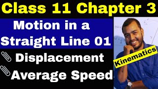 Class 11 Physics Chapt 03  KINEMATICS  Motion in a Straight Line 01 Introduction  Average Speed [upl. by Crockett]