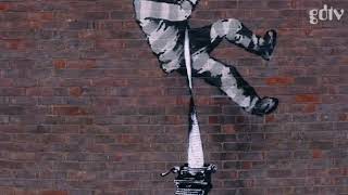 Banksy On Camera Painting Stencil On Prison Wall In Berkshire [upl. by Pail]