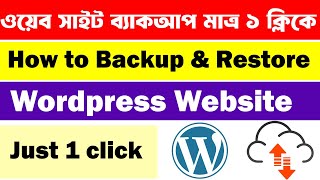 wordpress website backup plugin  wordpress website backup and restore  wordpress backup [upl. by Salman999]