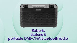 Roberts Blutune 5 Portable DABFM Bluetooth Radio  Black  Product Overview [upl. by Arathorn564]