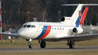 MUST SEE Yakovlev YAK40 Take Off at Airport BernBelp Spectacular View [upl. by Lotus]