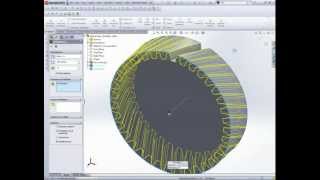 Helical Gear Creation in SolidWorks 2012 [upl. by Kcirtemed]