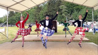 Highland Fling Scottish dance competition at 2024 Drumtochty Highland Games in Scotland [upl. by Murry]