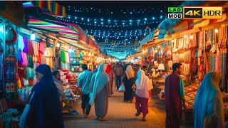 Marrakech A Bustling City Filled with Vibrant Night Market  4K HDR NIGHT WALK [upl. by Winnick]