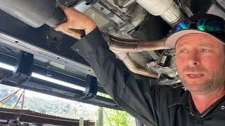 22 Toyota Tundra Catback exhaust system installation [upl. by Anselmi633]