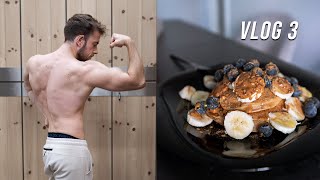 Pancakes Proteicos 60 gr Proteina  Pull Day  Vlog 3 [upl. by Yorztif603]