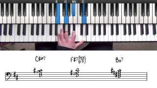 Minor 251 Progression Piano  PianoGroovecom [upl. by Nnaarual]