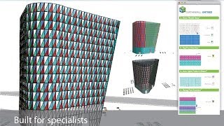 Unitised Model Example by Curtain Wall Plugin [upl. by Collimore572]