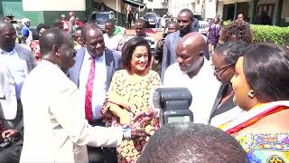 How Raila Odinga arrived at Westlands Primary for an extraordinary meeting with Religious Leaders [upl. by Ordisi626]