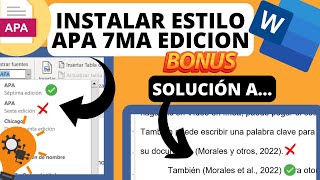 💡 Cómo Actualizar Normas APA Séptima Edición en Word 💥 [upl. by Nire]