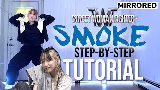 TUTORIAL Stepbystep Explained SMOKE Bada Lee Choreo from Street Women Fighter  MIRRORED [upl. by Yenroc]