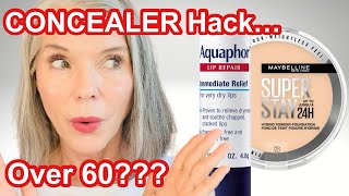 Viral Concealer HackLIP BALM For Smoother Creaseless Under eyes Over 60 [upl. by Dicks449]