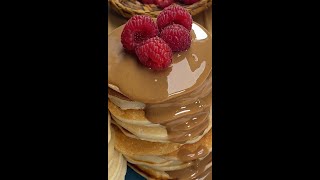 PANCAKES SENZA UOVA LA RICETTA PERFETTA Shorts 🥞❤️😋 [upl. by Yezdnil]