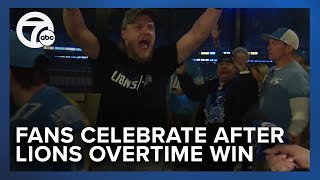 VIDEO Lions fans react after Detroit beats LA Rams in first game of 2024 season [upl. by Yrffej]