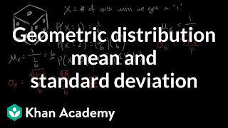 Geometric distribution mean and standard deviation  AP Statistics  Khan Academy [upl. by Wertz]