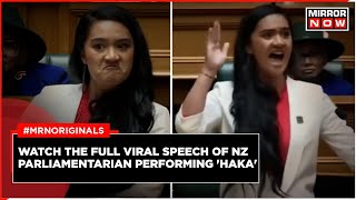 New Zealand Parliament Haka HanaRawhiti MaipiClarke Speech Goes Viral  English News  World News [upl. by Thanasi]