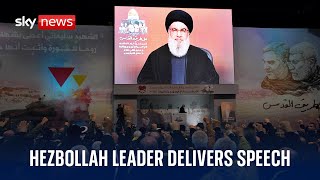 Hezbollah leader Hassan Nasrallah condemns dangerous killing of Hamas deputy leader [upl. by Notseh]