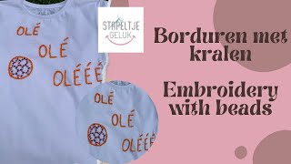 Tutorial Borduren met kralen Embroidery with beads [upl. by Ahsiuqel]