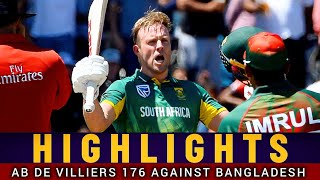 Ab De Villiers 176 104 Runs Against Bangladesh 2017 ODI Series  Full Highlights [upl. by Notsirb]