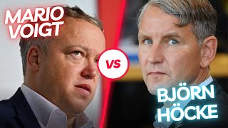 Duell in Thüringen  Höcke vs Voigt [upl. by Anoid]