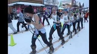 2019 Birkie Giant Ski in downtown Hayward [upl. by Saxela]