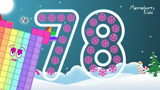 Numberblocks 78 Magic Run Special Christmas  Numberblocks Adventure  Number Counting Go Snowy [upl. by Aehtna]